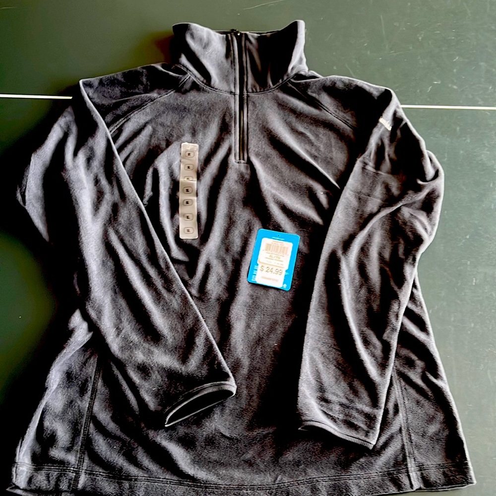 Women’s XL Columbia 1/4 fleece black jacket